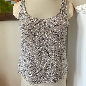 Vintage 90s Alex Evenings Sparkly Foral Tank Top
